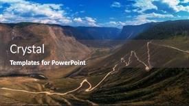  Presentation with republic day - Beautiful slide deck featuring panorama-of-the-katu-yaryk backdrop and a tawny brown colored foreground