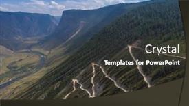  Presentation with republic day - Amazing presentation design having panorama-of-the-katu-yaryk backdrop and a dark gray colored foreground
