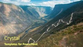  Presentation with republic day - Beautiful theme featuring panorama-of-the-katu-yaryk backdrop and a tawny brown colored foreground