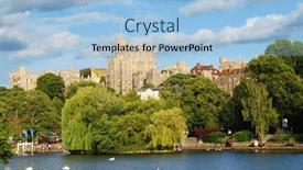  Presentation with docks - Presentation having panorama-of-the-mighty-windsor background and a light blue colored foreground