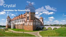  Presentation with korea unesco - Cool new slide deck with panorama-of-the-mir-castle backdrop and a teal colored foreground