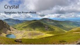  Presentation with steam train - Amazing theme having panorama of the mountains backdrop and a light blue colored foreground