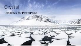  Presentation with north pole - Presentation enhanced with panorama-of-the-pristine-mountains background and a light blue colored foreground