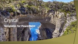  Presentation with forest bridge - Presentation theme with panorama-of-the-tasman background and a dark gray colored foreground