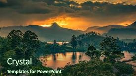  Presentation with tea plantation - Cool new theme with panorama of the tea plantations backdrop and a tawny brown colored foreground