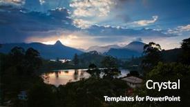  Presentation with sri lanka temples - Amazing presentation theme having panorama of the tea plantations at sunset - sri pada peak in the background maskelyia sri lanka backdrop and a black colored foreground