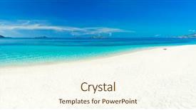  Presentation with tropical - PPT layouts consisting of panorama of the tropical sandy background and a cream colored foreground
