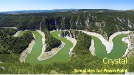  Presentation with southwest - Slide deck with panorama-of-uvac-river-meander background and a tawny brown colored foreground