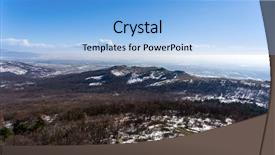  Presentation with k2 mountain - Presentation design with panorama over a mountain bulgaria background and a  colored foreground