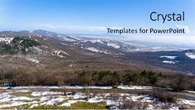  Presentation with bulgaria in european union - Colorful presentation theme enhanced with panorama over a mountain bulgaria backdrop and a light blue colored foreground