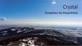  Presentation with mountain and couples - Slide set consisting of panorama over a mountain bulgaria background and a light blue colored foreground