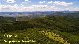  Presentation with mountain - Beautiful PPT theme featuring panorama over a mountain bulgaria backdrop and a tawny brown colored foreground