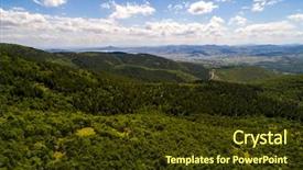  Presentation with aerial refueling - Cool new PPT theme with panorama over a mountain bulgaria backdrop and a tawny brown colored foreground