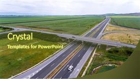  Presentation with aerial refueling - Presentation theme featuring panorama over a mountain bulgaria background and a tawny brown colored foreground