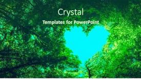  Presentation with trees - Presentation theme consisting of panorama-spring-forest-trees background and a ocean colored foreground