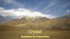  Presentation with nepal - PPT theme with panorama-view-of-blue-sky background and a tawny brown colored foreground