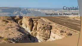  Presentation with uzbekistan - Presentation theme featuring panorama-view-to-aral-sea background and a light blue colored foreground