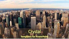  Presentation with taxi cabs new york city - Slide deck enhanced with panorama view with new jersey background and a  colored foreground