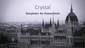  Presentation with danube - Theme consisting of panorama-with-building-of-hungarian background and a sky blue colored foreground