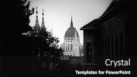  Presentation with danube - Slide set with panorama-with-building-of-hungarian background and a black colored foreground