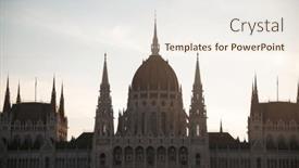  Presentation with danube - Presentation consisting of panorama-with-building-of-hungarian background and a sky blue colored foreground