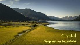  Presentation with alps - PPT layouts featuring panorama-with-kitzsteinhorn-tauern-alps background and a tawny brown colored foreground