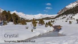  Presentation with snow - Amazing presentation design having panorama-with-lots-of-snow backdrop and a light gray colored foreground
