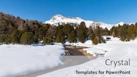  Presentation with snow - Colorful slides enhanced with panorama-with-lots-of-snow backdrop and a light gray colored foreground
