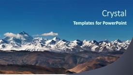  Presentation with tibet - Presentation theme having panorama-with-mount-everest-view background and a ocean colored foreground