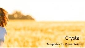  Presentation with african sunset - Amazing PPT theme having panoramic banner image of beautiful backdrop and a yellow colored foreground