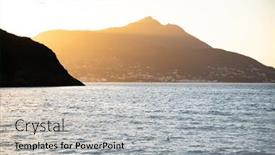  Presentation with magic - Presentation consisting of panoramic-beach-landscape-in-magic background and a light gray colored foreground