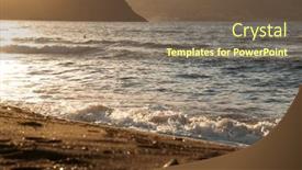  Presentation with magic - PPT layouts having panoramic-beach-landscape-in-magic background and a violet colored foreground