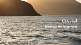  Presentation with magic - Slides having panoramic-beach-landscape-in-magic background and a gray colored foreground