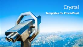  Presentation with binocular - Cool new presentation with panoramic-binocular-for-observing backdrop and a teal colored foreground