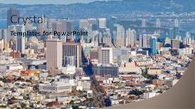  Presentation with san francisco - Theme enhanced with panoramic-cityscape-of-san-francisco background and a  colored foreground