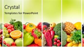  Presentation with panoramic - Amazing presentation having panoramic collage vegetables and fruits backdrop and a blonde colored foreground