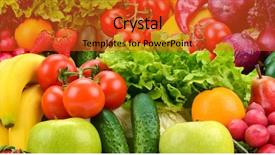  Presentation with guava fruits fresh green fruit - Presentation design consisting of panoramic collection fresh healthy fruits background and a red colored foreground