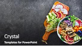  Presentation with buddha - Colorful PPT theme enhanced with panoramic copy space composition backdrop and a dark gray colored foreground