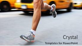  Presentation with cardio - Slides enhanced with panoramic crop for copy space background and a lemonade colored foreground