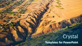  Presentation with grand canyon - Colorful slide set enhanced with panoramic-drone-view backdrop and a ocean colored foreground