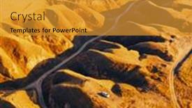  Presentation with grand canyon - Cool new slide deck with panoramic-drone-view backdrop and a gold colored foreground