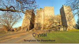  Presentation with north gate shenandoah park - Amazing slide deck having panoramic image of guimaraes castle backdrop and a  colored foreground