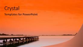  Presentation with sea water - Beautiful slides featuring panoramic-landscape-of-sea-water backdrop and a gray colored foreground