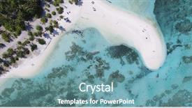  Presentation with panoramic - Amazing slides having panoramic landscape seascape aerial view backdrop and a teal colored foreground