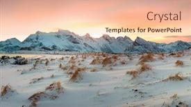  Presentation with panoramic - Amazing presentation theme having panoramic-landscape-view-of-winter backdrop and a lemonade colored foreground
