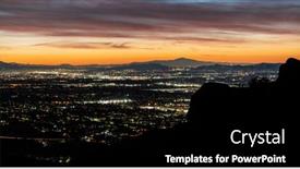  Presentation with los angeles - Colorful theme enhanced with panoramic-los-angeles-california-dawn backdrop and a black colored foreground