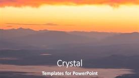  Presentation with panoramic - Colorful slides enhanced with panoramic-morning-scene-in-mountains backdrop and a dark gray colored foreground