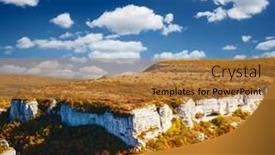  Presentation with earth day - Audience pleasing PPT theme consisting of panoramic-mountain-view backdrop and a gold colored foreground