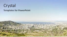  Presentation with cape town - Cool new presentation with panoramic of cape town shot backdrop and a light blue colored foreground