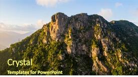  Presentation with lion - Cool new PPT theme with panoramic of lion rock mountain backdrop and a tawny brown colored foreground